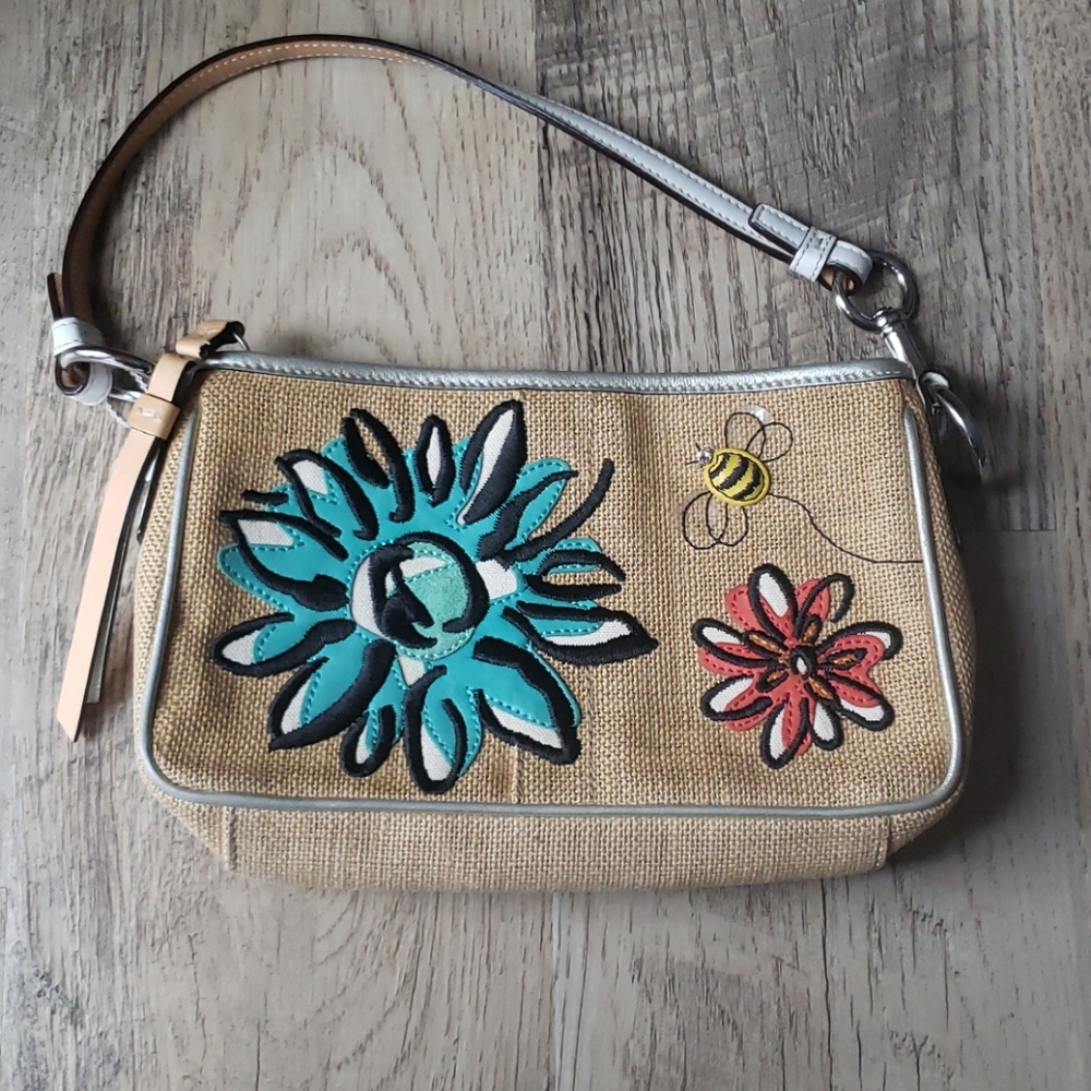 Coach Bag Bumblebee and Flowers
